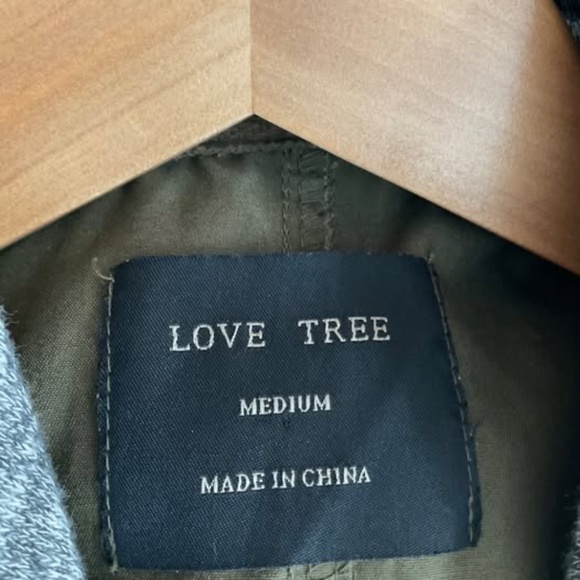 Love Tree Plaid Flannel Shirt Jacket - Picture 3 of 3